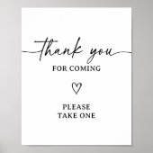 Modern Script Baby Duwer Vielen Dank für Ihr Inter Poster (Vorne)