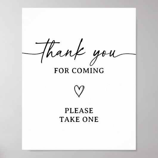 Modern Script Baby Duwer Vielen Dank für Ihr Inter Poster (Vorne)