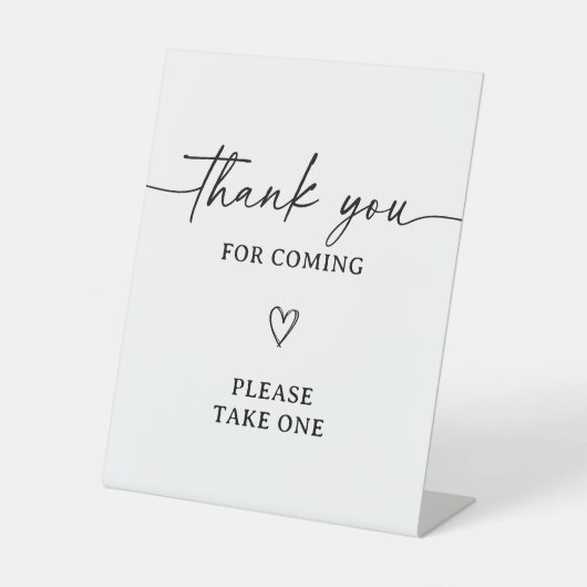 Modern Script Baby Duwer Vielen Dank für Ihr Inter Sockelschild (Vorderseite)