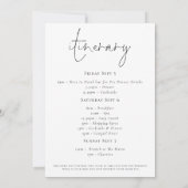 Modern Script Bachelorette Weekend Tour Einladung (Rückseite)