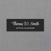 Modern Script Beruflich Black Namensschild