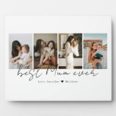 Modern Script Beste Mutter Aller Zeiten 4 Fotos, M Fotoplatte (Vorderseite)