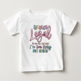 Modern Script Birthday Girl Baby Baby T-shirt