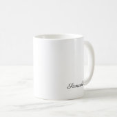 Modern Script Birthday Monogram Name Kaffeetasse (VorderseiteRechts)