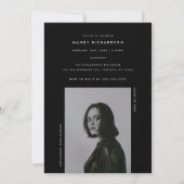 Modern Script Black 2-Photo Graduation Party Einladung (Rückseite)