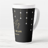 Modern Script Black And Gold Party Milchtasse (Rechte Ecke)