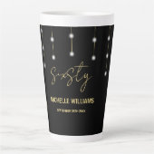 Modern Script Black And Gold Party Milchtasse (Vorderseite)