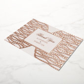 Modern Script Blush Pearl Vielen Dank Card Rose Go Folieneinladung (Gedreht)