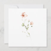 Modern Script Boho Flower Garden Einladung (Rückseite)