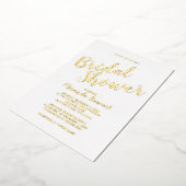 Modern Script Brautparty Gold Folieneinladung (Gedreht)