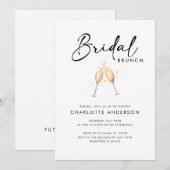Modern Script Bridal Brunch Einladung (Vorne/Hinten)