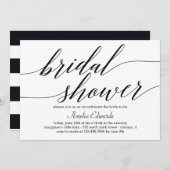 Modern Script Bridal Dusche Einladung (Vorne/Hinten)