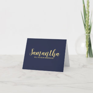 Modern Script Bridesmaid Vorschlag Card Einladung