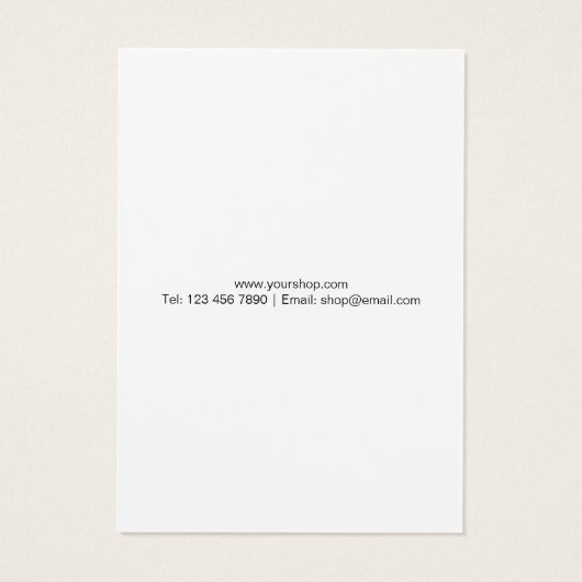 Modern Script Business Name Earring Holder Cards (Rückseite)