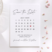 Modern Script Calendar Wedding Save the Date Einladung