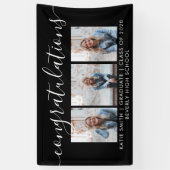 Modern Script Calligraphy 3 Foto Abschluss Banner (Vertikal)