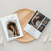 Modern Script Calligraphy 4 Foto Abschluss Ankündigung