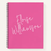 Modern Script Calligraphy Einfaches Individuelle N Notizblock (Vorderseite)