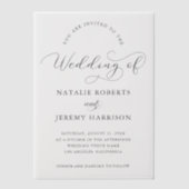 Modern Script Casual Wedding Pergament Einladungen (Vorderseite)