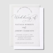 Modern Script Casual Wedding Pergament Einladungen (Versetzt)