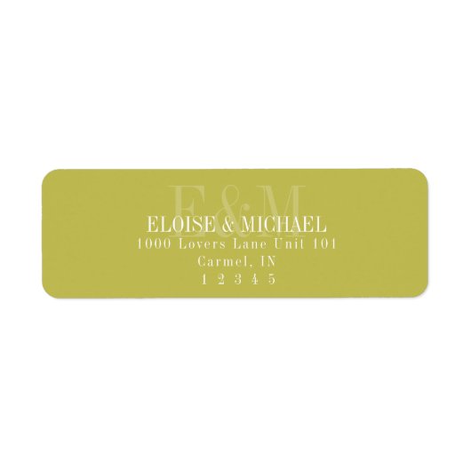 Modern Script Chartreuse Citrus Monogram Wedding (Vorne)