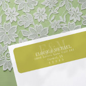 Modern Script Chartreuse Citrus Monogram Wedding