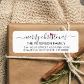 Modern Script Christmas Return Address Label