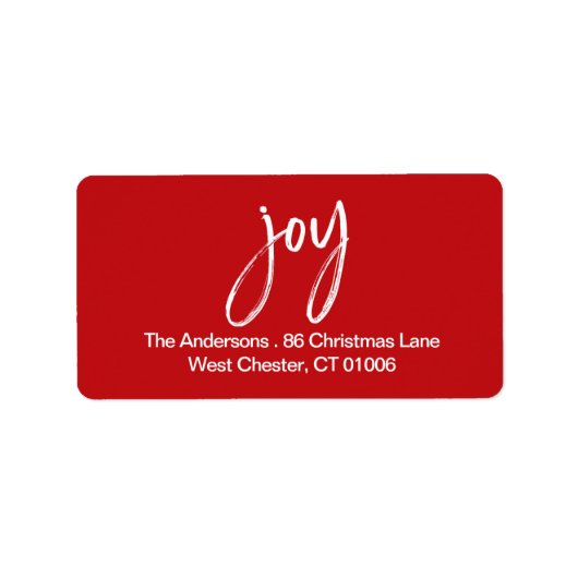Modern Script Christmas Return Address Label Adressaufkleber (Vorne)