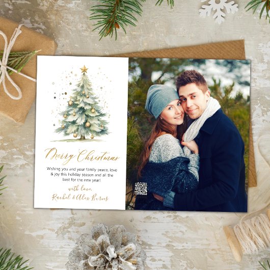 Modern Script Christmas Tree 2 Foto Weihnachten