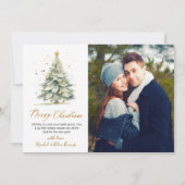 Modern Script Christmas Tree 2 Foto Weihnachten (Rückseite)