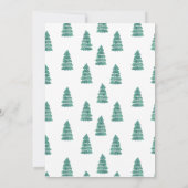 Modern Script Christmas Tree Party Einladung (Rückseite)