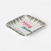 Modern Script Christmas Xmas winter pine tree fore Pappteller (Gewinkelt)