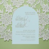 Modern Script Citrus Blue Formal Arch Wedding  Einladung