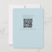 Modern Script Citrus blue QR Formal Wedding  RSVP Karte (Rückseite)
