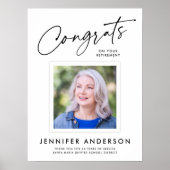 Modern Script Congrats Retirement Party Photo Poster (Vorne)