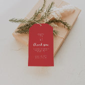 Modern Script Coquette Bow Bachelorette Thank You Geschenkanhänger