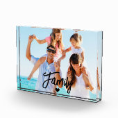 Modern Script Custom Family Photo Block (Rechts)