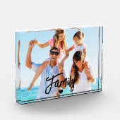 Modern Script Custom Family Photo Block (Links)