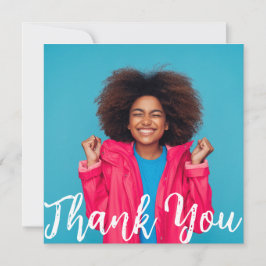 Modern Script Custom Foto Abschluss Vielen Dank Einladung