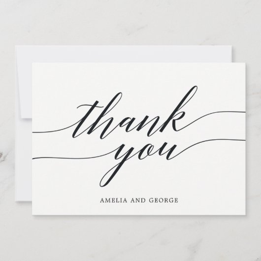 Modern Script Dankeschön Card Dankeskarte (Vorderseite)