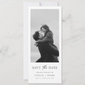 Modern Script Double Sided Bookmark Photo Wedding Save The Date (Vorderseite)