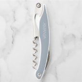 Modern Script Dusty Blue Bridesmaid Bride Tribe Kellnermesser (Vorderseite)