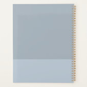 Modern Script Dusty Blue Weekly Monthly Planer (Rückseite)