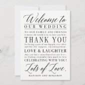 Modern Script EDITABLE COLOR Herzlichen Dank Dankeskarte (Vorderseite)