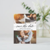 Modern Script EDITABLE COLOR Save the Date Postkarte (Stehend Vorderseite)