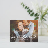 Modern Script EDITABLE COLOR Save the Date Postkarte (Stehend Vorderseite)
