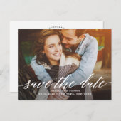 Modern Script EDITABLE COLOR Save the Date Postkarte (Vorne/Hinten)