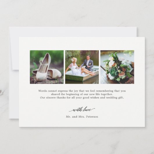 Modern Script EDITABLE COLOR Vielen Dank Karte (Rückseite)