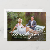 Modern Script EDITABLE COLOR Vielen Dank Postcard Postkarte (Vorne/Hinten)