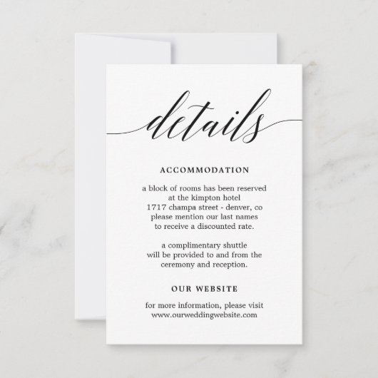 Modern Script EDITABLE FARBDetails Card MSC Dankeskarte (Vorderseite)